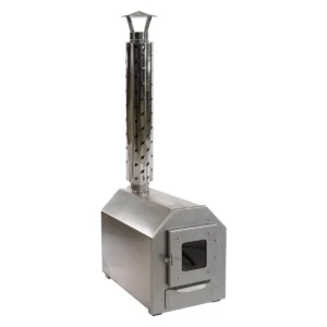 Zewnętrzny, sześciokątny piec opalany drewnem 30 kW